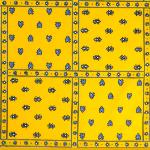 Foulard Provençal Patch jaune 53x53 cm