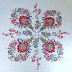 Nappe Framboise 100% Coton Carrée - Motif Haveli