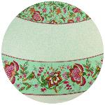 Nappe Ronde Provençale 180 cm motif «Colombes» couleur Menthe