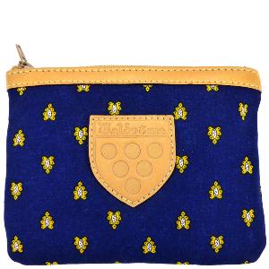 Pochette provençale cuir Azur bleue