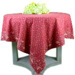 Nappe Carrée Coton Rouge motif Provençal "Betsy"