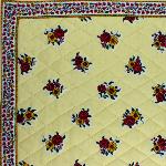 Chemin de table Fleurs matelassé Beige 35x70cm