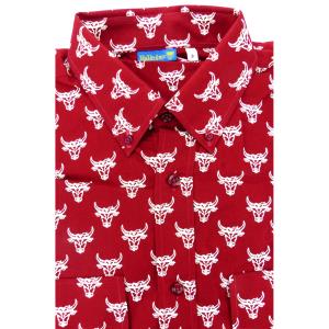 Chemise Camarguaise manches longues rouge motifs Corrida