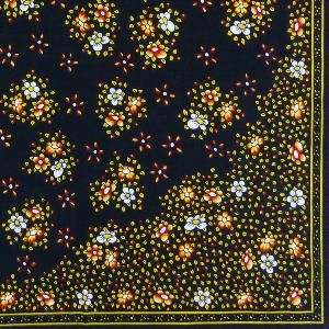 Foulard Provençal Farandole noir 40x40 cm
