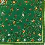 Foulard Provençal Farandole vert 40x40 cm