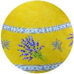 Nappe Ronde Provençale Jaune 180 cm motif «Valensole»