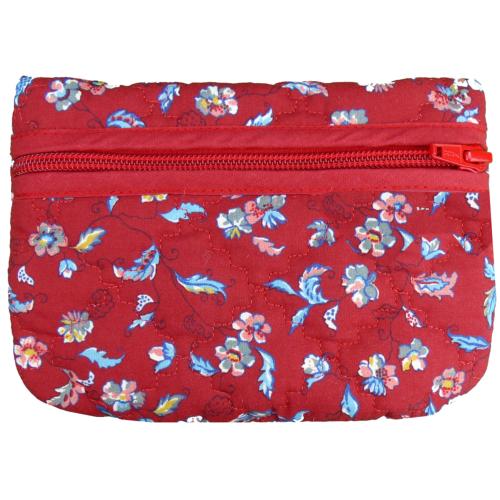 Pochette Provençale "Magnolia", Rouge Grenat motif Champêtre