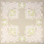 Serviette de table tissu Provençal écru motif vert