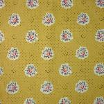 Serviette de table tissu Provençal Jaune Curry motif Fleurette