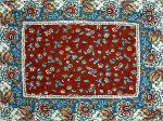 Set de table matelassé 35X45 Rouge motif Champêtre