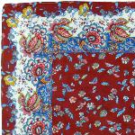 Set de table matelassé 35X45 Grenat motif Champêtre