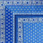 Nappe Rectangulaire Bleue joli motif Proven�al "Gordes"