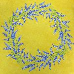 Nappe Ronde Provençale Jaune 180 cm motif «Valensole»
