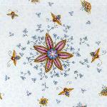 Foulard Provençal lune de miel blanc 60x60 cm