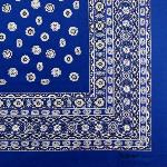 Foulard carré Provençal Mistraou bleu/Blanc 80x80 cm