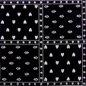 Foulard Carré Provençal 53x53 cm Patch noir/blanc