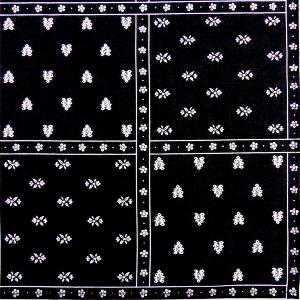 Foulard Carré Provençal 74x74 cm Patch noir/blanc