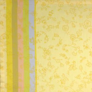 Nappe carrée Provençale Jacquard Jaune fleurs