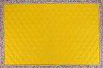Set de table réversible coton motif Fleurs et uni Jaune