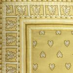 Nappe Carrée 170x170 cm Beige motif Roussillon