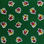 Serviette de table imprimée 45x45 cm Verte motif Fleurs