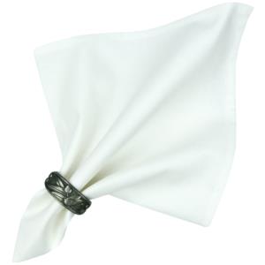 Serviette de table 100% coton unie blanche Valdrôme