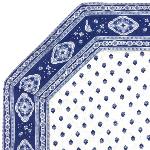 Set de table Octogonal matelass 35X35 Blanc motif Esterel
