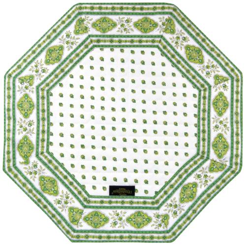Set de table Octogonal matelassé Vert motif Esterel