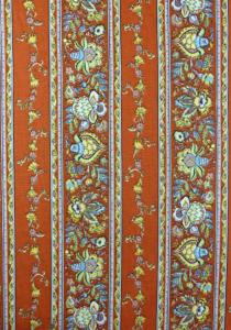 Galon Tissu de Provence 140 cm Marron motif "Champêtre