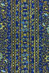 Bande Galon découpé 15 cm Tissu coton Bleu motif Cachemire