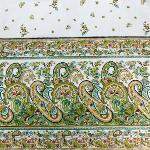 Nappe Lichen Rectangulaire Coton Placée motif "Bagnols"