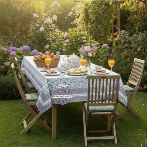 Nappe Rectangulaire Coton Multicolore motif Provençal "Champêtre"