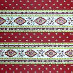 Nappe Rectangulaire Rouge "Rayures" COTON <B>ENDUIT</B>
