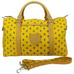 Sac de voyage Provençal jaune intérieur cuir petit modèle