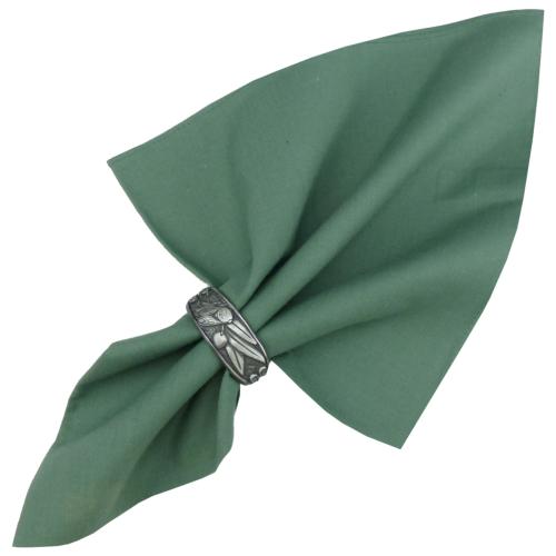 Serviette de table 100% coton 45x45 cm Vert Olive uni