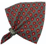 Serviette de table 45x45 cm Anthracite motif Indianaire