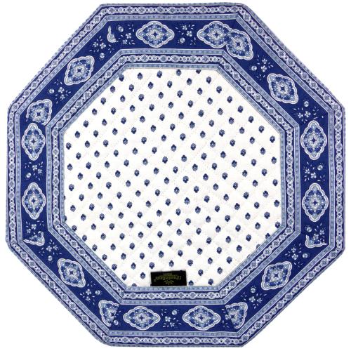 Set de table Octogonal matelassé Blanc motif Esterel