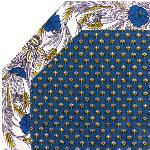 Set de table original octogonal 37x37 Bleu motif Dentelle