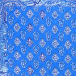 Tapis matelassé Provençal bleu Calissons blancs