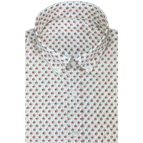 Chemise Blanche Provençale manches longues motif Saint Rémy