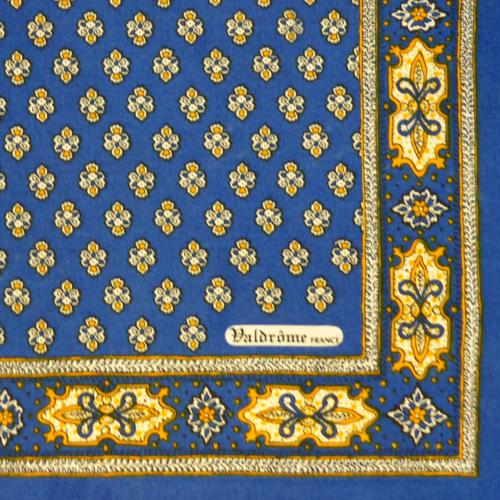 Foulard Provençal Bastidin Bleu 90x90 cm