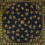 Foulard Provençal Farandole noir 40x40 cm