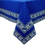 Nappe Carrée Bleue joli motif Provençal "Esterel"