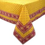 Nappe Carrée Jaune joli motif Provençal "Esterel"