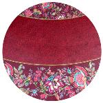 Nappe Ronde Provençale 180 cm motif «Colombes» couleur Cassis