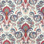 Serviette de table 45x45 cm Ecru/Framboise motif Haveli