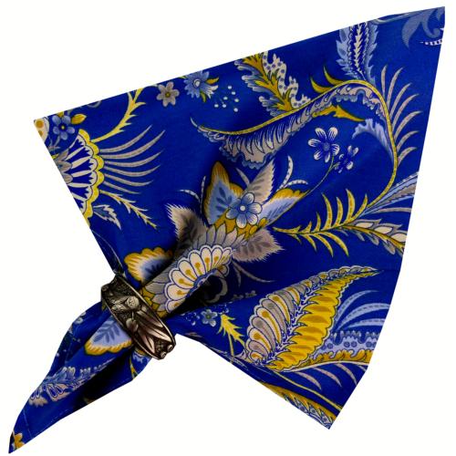 Serviette de table 45x45 cm Bleue motif Inola