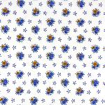 Serviette de table tissu Provençal blanche motif fleurs