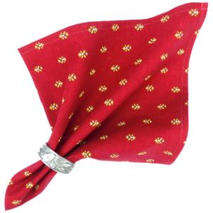 Serviette de table tissu Provençal rouge motif lavandin