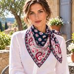 Foulard Provençal Maianenco Bleu